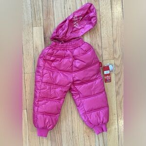Pink Kids Puffer Pants (snow pants)